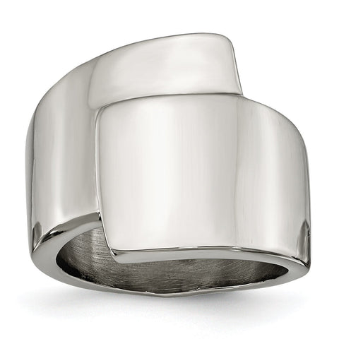 Stainless Steel Polished Fancy Ring - shirin-diamonds