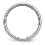 Stainless Steel Sterling Silver Inlay 8mm Polished Band