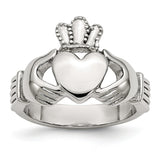 Stainless Steel Polished Claddagh Ring - shirin-diamonds