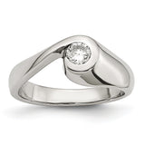 Stainless Steel CZ Ring - shirin-diamonds