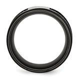 Stainless Steel Black IP-plated w/ Rubber Inlay Ring