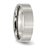 Stainless Steel Flat 6mm Brushed Band