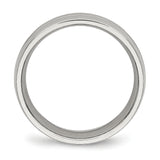 Stainless Steel Brushed and Polished Grooved 6.50mm Band