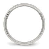 Stainless Steel Brushed and Polished Ridged 5.00mm Band