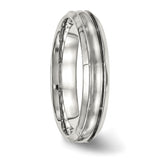 Stainless Steel Brushed and Polished Ridged 5.00mm Band