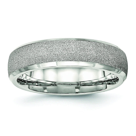 Stainless Steel Polished Laser Cut Ring - shirin-diamonds