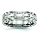 Stainless Steel Polished Grooved 6.00mm Band - shirin-diamonds