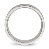 Stainless Steel Polished Hammered Comfort Back Ring