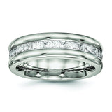 Stainless Steel Polished with CZ Ring - shirin-diamonds