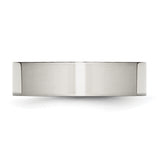 Stainless Steel Flat 6mm Polished Band