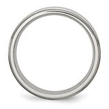 Stainless Steel Grooved Edge 6mm Brushed and Polished Band