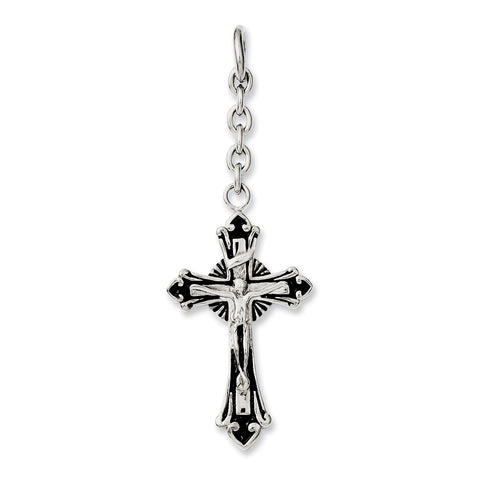 Stainless Steel Crucifix Interchangeable Charm Pendant SRCH213 - shirin-diamonds