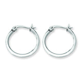 Stainless Steel 19.50mm Diameter Hoop Earrings SRE112 - shirin-diamonds