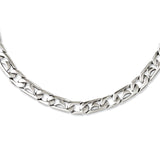 Stainless Steel Polished Links Necklace SRN1092 - shirin-diamonds