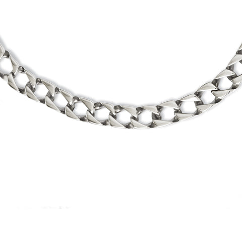 Stainless Steel Polished Square Link 24in Necklace SRN1095 - shirin-diamonds