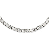 Stainless Steel Polished Links Necklace SRN1100 - shirin-diamonds