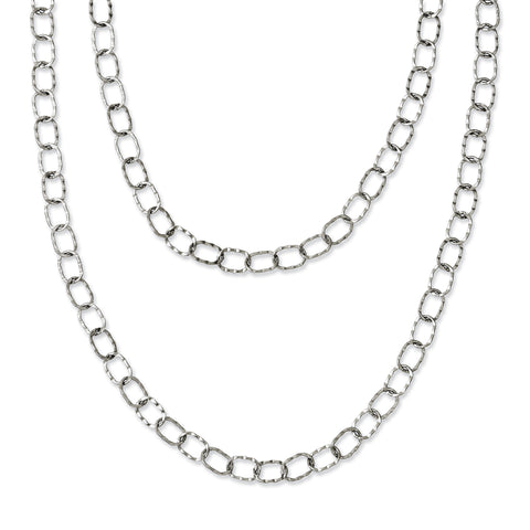 Stainless Steel Multi Chain 28in Layered Necklace SRN1120 - shirin-diamonds