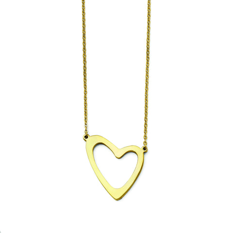 Stainless Steel Yellow IP-plated Polished with 2in ext. Necklace SRN1439 - shirin-diamonds