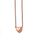 Stainless Steel Polished Pink IP-plated Heart Necklace SRN1548 - shirin-diamonds