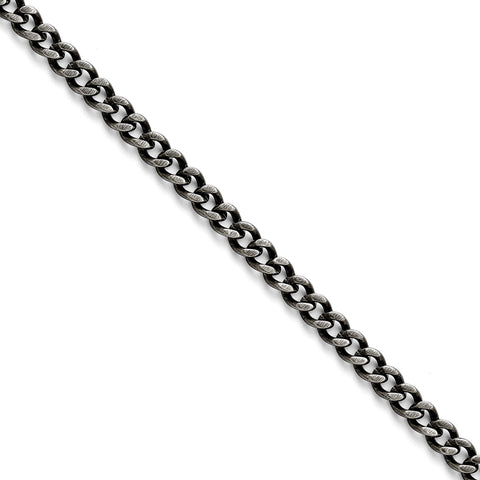 Stainless Steel 7.50mm Oxidized Curb Chain SRN1611 - shirin-diamonds