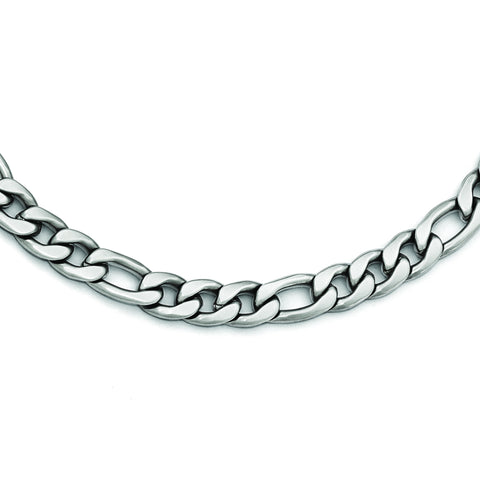 Stainless Steel Satin Figaro Chain Necklace SRN1954 - shirin-diamonds