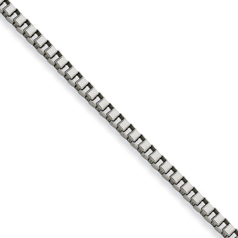 Stainless Steel 4.0mm 24in Box Chain SRN221 - shirin-diamonds