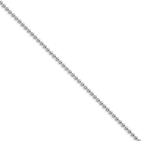 Stainless Steel 2.0mm 22in Ball Chain SRN222 - shirin-diamonds