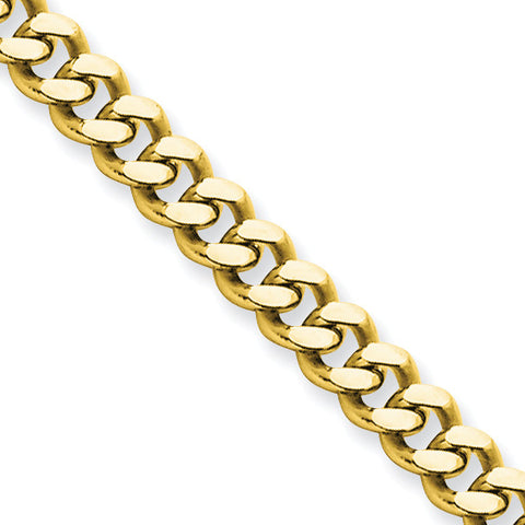 Stainless Steel 4mm IP Gold-plated 30in Curb Chain SRN226GP - shirin-diamonds