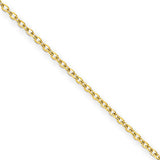 Stainless Steel Gold IP plated 2.3mm 24in Cable Chain SRN228GP - shirin-diamonds