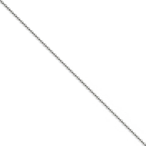 Stainless Steel 2.30mm 22in Cable Chain SRN228 - shirin-diamonds