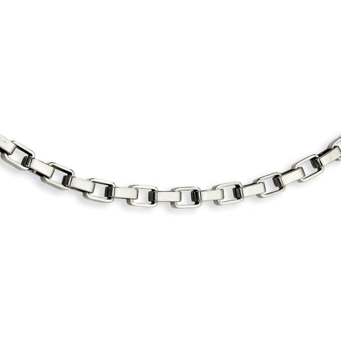Stainless Steel Link 22in Necklace SRN371 - shirin-diamonds