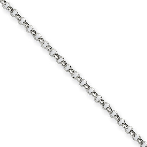 Stainless Steel 3.90mm 30in Rolo Chain SRN653 - shirin-diamonds