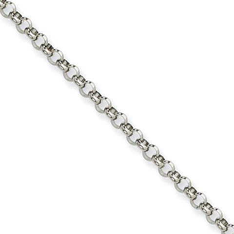 Stainless Steel 4.60mm 36in Rolo Chain SRN654 - shirin-diamonds