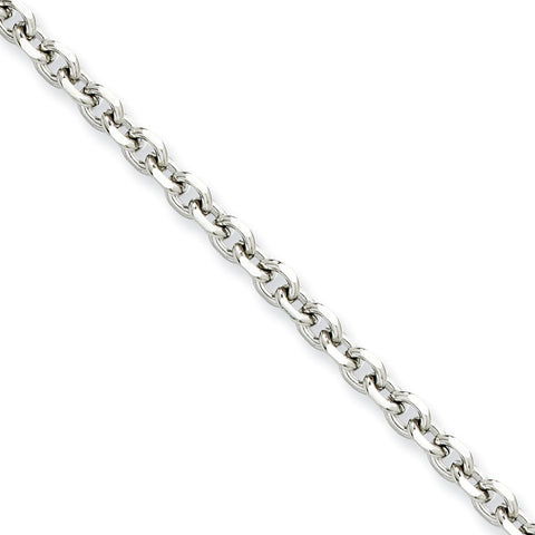 Stainless Steel 5.3mm 24in Cable Chain SRN660 - shirin-diamonds