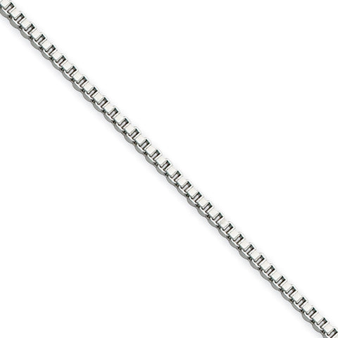 Stainless Steel 1.5mm 24in Box Chain SRN662 - shirin-diamonds
