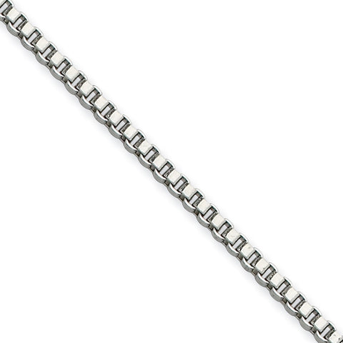 Stainless Steel 2.0mm 24in Box Chain SRN663 - shirin-diamonds