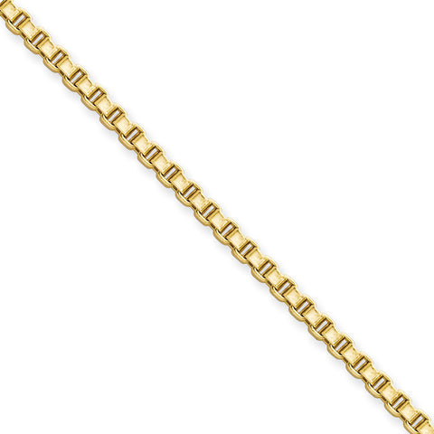 Stainless Steel IP Gold-plated 2.4mm 24in Box Chain SRN664GP - shirin-diamonds
