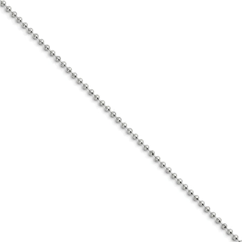 Stainless Steel 2.4mm 30in Ball Chain SRN668 - shirin-diamonds