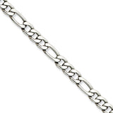 Stainless Steel 5.30mm 24in Figaro Chain SRN679 - shirin-diamonds
