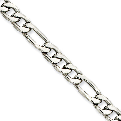 Stainless Steel 6.30mm 24in Figaro Chain SRN680 - shirin-diamonds