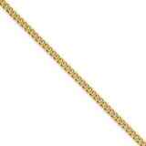 Stainless Steel IP Gold-plated 2.25mm 22in Round Curb Chain SRN685GP - shirin-diamonds