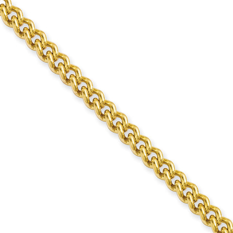 Stainless Steel IP Gold-plated 4.0mm 22in Round Curb Chain SRN686GP - shirin-diamonds