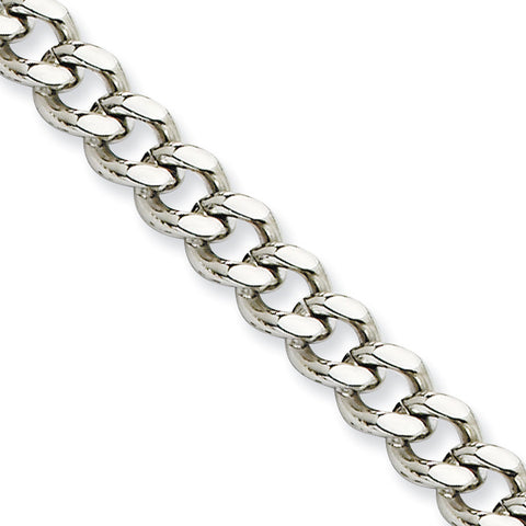 Stainless Steel 6.50mm 24in Curb Chain SRN689 - shirin-diamonds