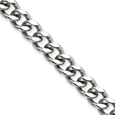 Stainless Steel 9.5mm 24in Curb Chain SRN691 - shirin-diamonds