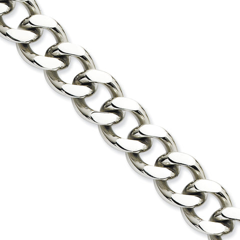 Stainless Steel 13.75mm 24in Curb Chain SRN693 - shirin-diamonds