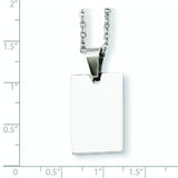 Stainless Steel Engravable Dog Tag Pendant Necklace SRN898 - shirin-diamonds