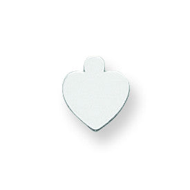 Sterling Silver Heart w/Eyelet Stamping SS1227/35 - shirin-diamonds