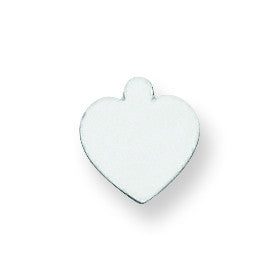 Sterling Silver Heart w/Eyelet Stamping SS1228/35 - shirin-diamonds