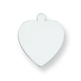 Sterling Silver Heart Shape w/Eyelet Stamping SS1232/35 - shirin-diamonds
