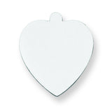 Sterling Silver Heart Shape w/Eyelet Stamping SS1235/35 - shirin-diamonds